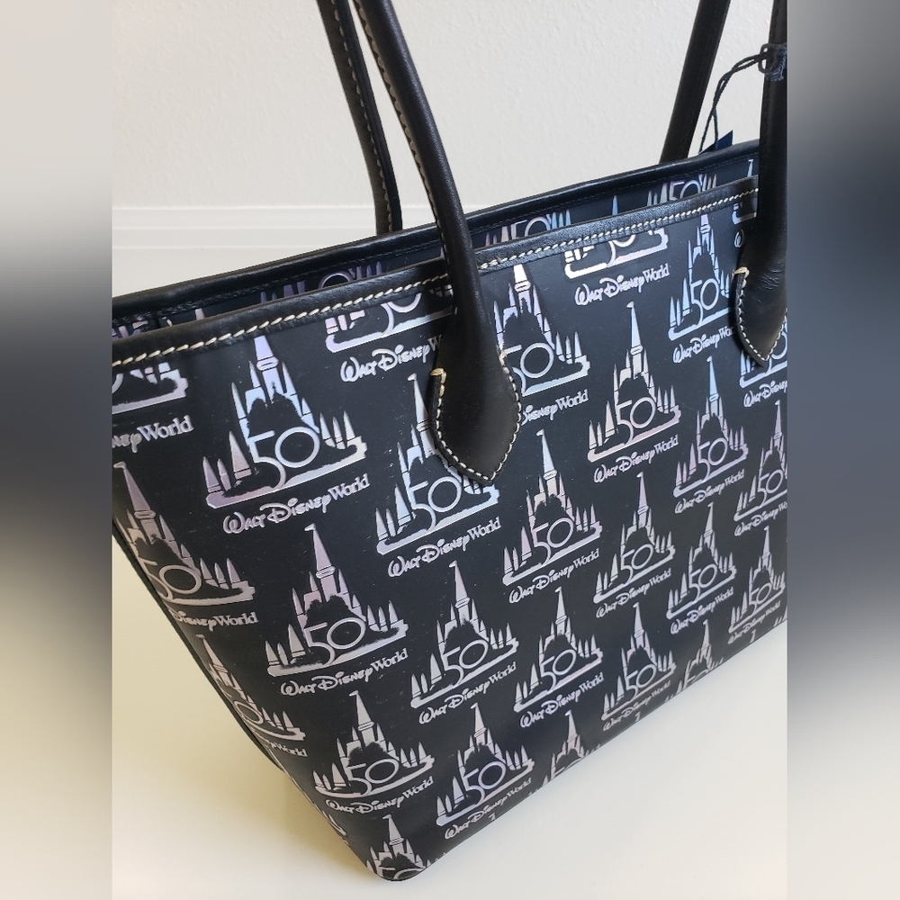 Dooney & Bourke Disney Black 50th Anniversary Disney World Tote - Picture 9 of 13